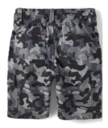 Childrens Place Grey Thunderstorm Camo Cargo Shorts